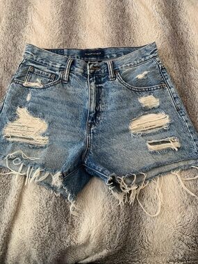 4/$30 Aeropostale Light Blue Distressed Denim Jean Shorts